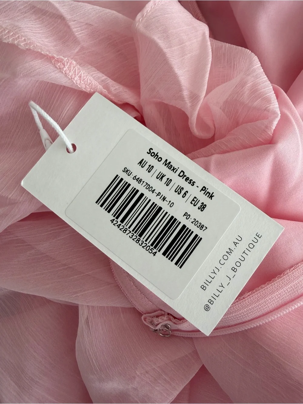 Billy J Soho Maxi Dress - Pink - Picture 5 of 5
